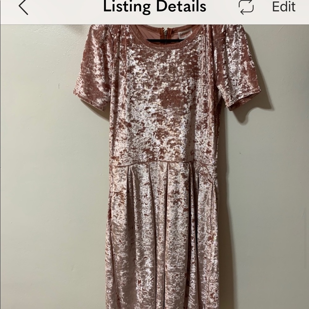 Pink crushed velvet